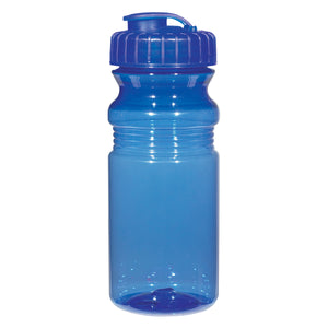 20 Oz. Poly-Clear™ Fitness Bottle With Super Sipper Lid - Translucent Blue