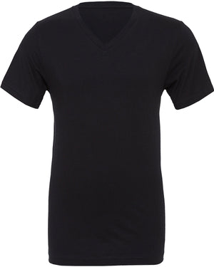 Unisex Jersey Short-Sleeve V-Neck T-Shirt - Black