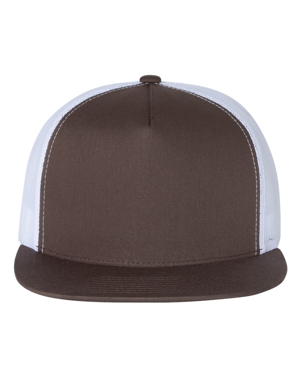 YP Classics Adult Classic Trucker Cap - Brown/ White