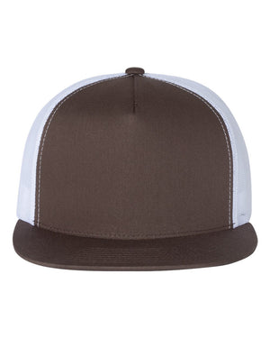 YP Classics Adult Classic Trucker Cap - Brown/ White