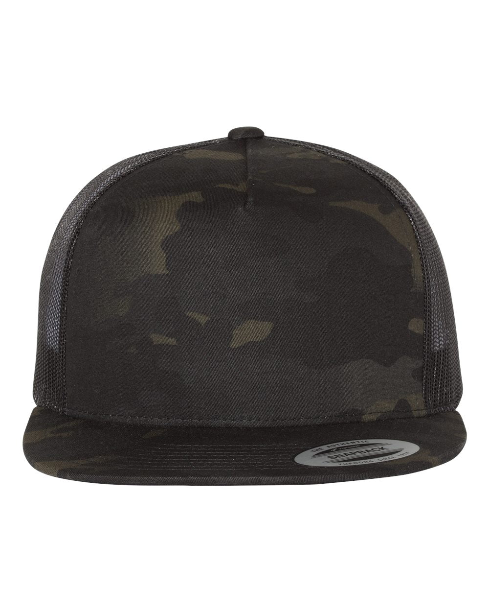 YP Classics Adult Classic Trucker Cap - Multicam Black/ Black