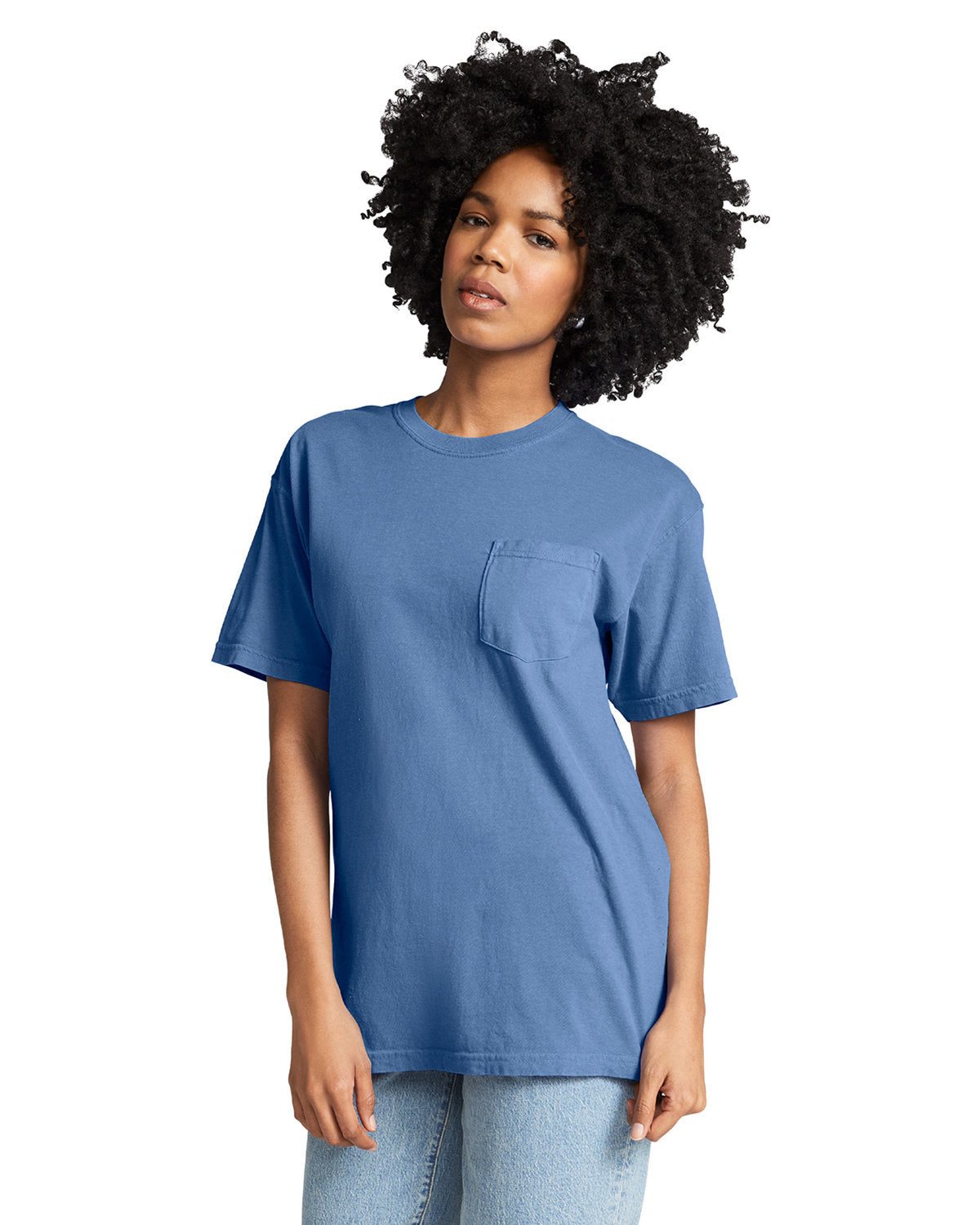 Comfort Colors® Adult Heavyweight RS Pocket T-Shirt - Washed Denim