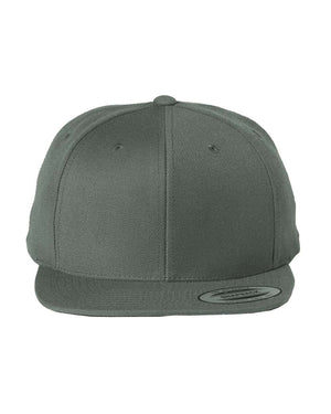YP Classics Adult Structured Flat Visor Classic Snapback Cap - Dark Grey