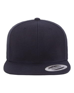 YP Classics Adult Structured Flat Visor Classic Snapback Cap - Dark Navy
