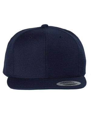 YP Classics Adult Structured Flat Visor Classic Snapback Cap - Navy