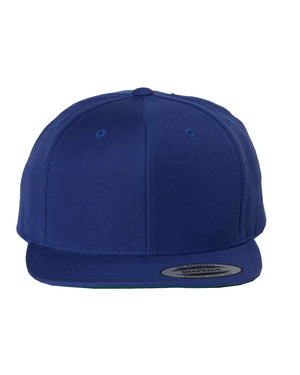 YP Classics Adult Structured Flat Visor Classic Snapback Cap - Royal Blue