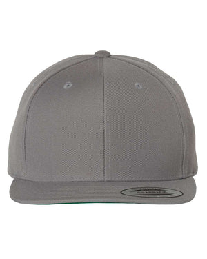 YP Classics Adult Structured Flat Visor Classic Snapback Cap - Silver
