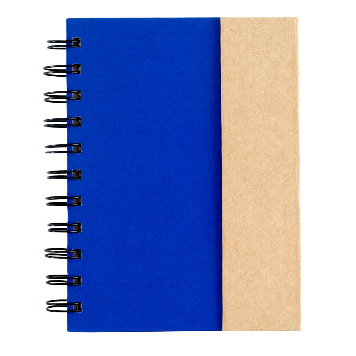 Small Spiral Notebook With Sticky Notes And Flags - Fsc Natural Blue