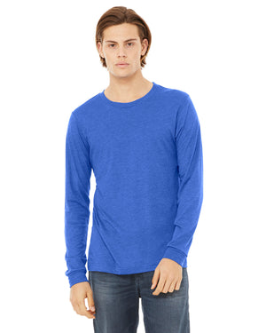 Unisex Triblend Long-Sleeve T-Shirt - Tr Royal Triblnd