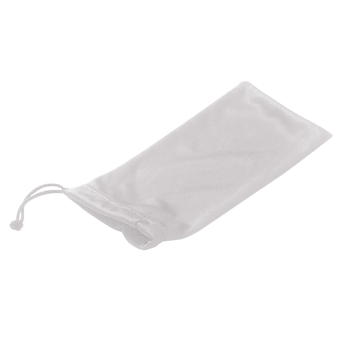 Microfiber Pouch With Drawstring - White