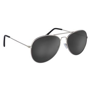 Color Mirrored Aviator Sunglasses - Silver With Silver