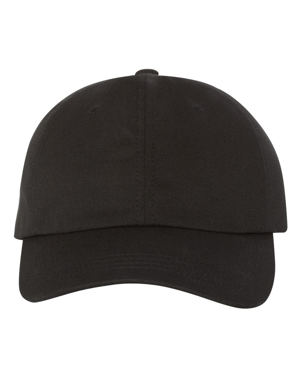 YP Classics Adult Low-Profile Cotton Twill Dad Cap - Black