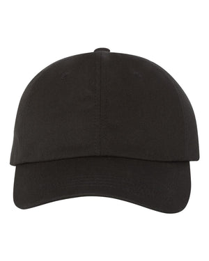 YP Classics Adult Low-Profile Cotton Twill Dad Cap - Black