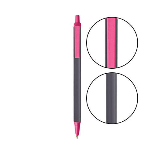 Slate BIC® Clic Stic® Pen - Slate With Pink