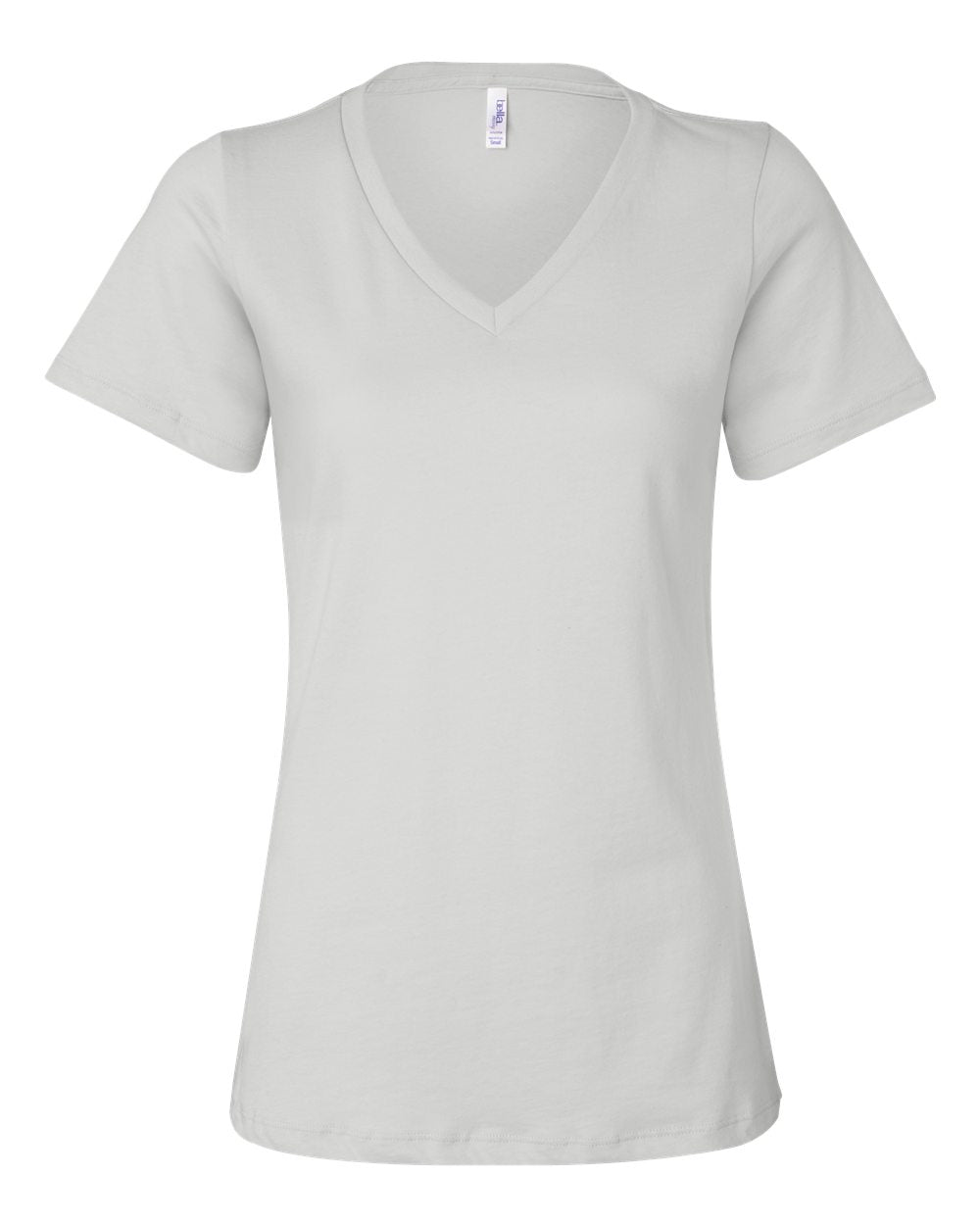 BELLA + CANVAS Ladies' Relaxed Jersey V-Neck T-Shirt - White