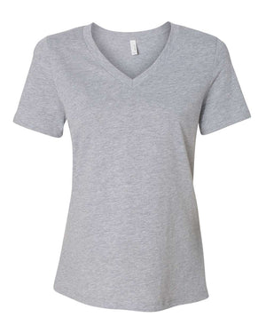 BELLA + CANVAS Ladies' Relaxed Heather CVC Jersey V-Neck T-Shirt - Athletic Heather