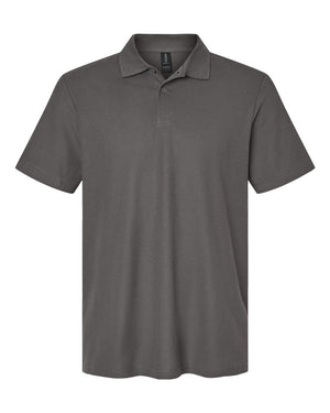 Gildan Men's Softstyle Double Pique Polo - Charcoal