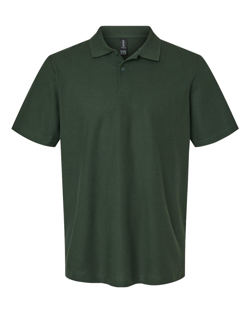 Gildan Men's Softstyle Double Pique Polo - Forest Green