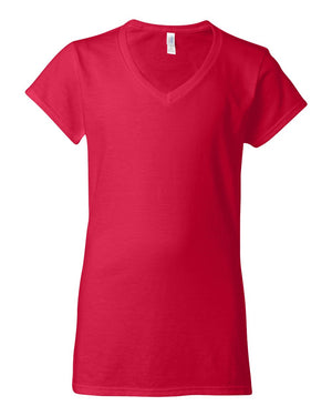 Gildan Women's Softstyle® V-Neck T-Shirt - Cherry Red