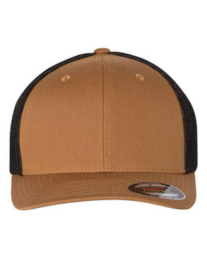 Flexfit Adult Trucker Cap - Caramel/ Black