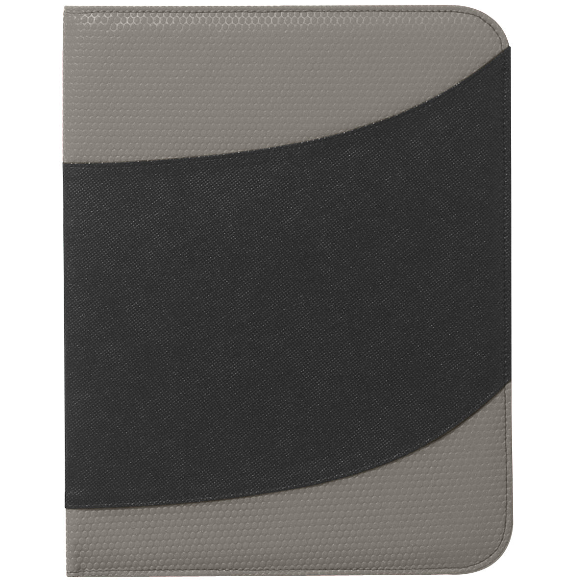 Non-Woven Bubble Padfolio - Fsc Gray With Black
