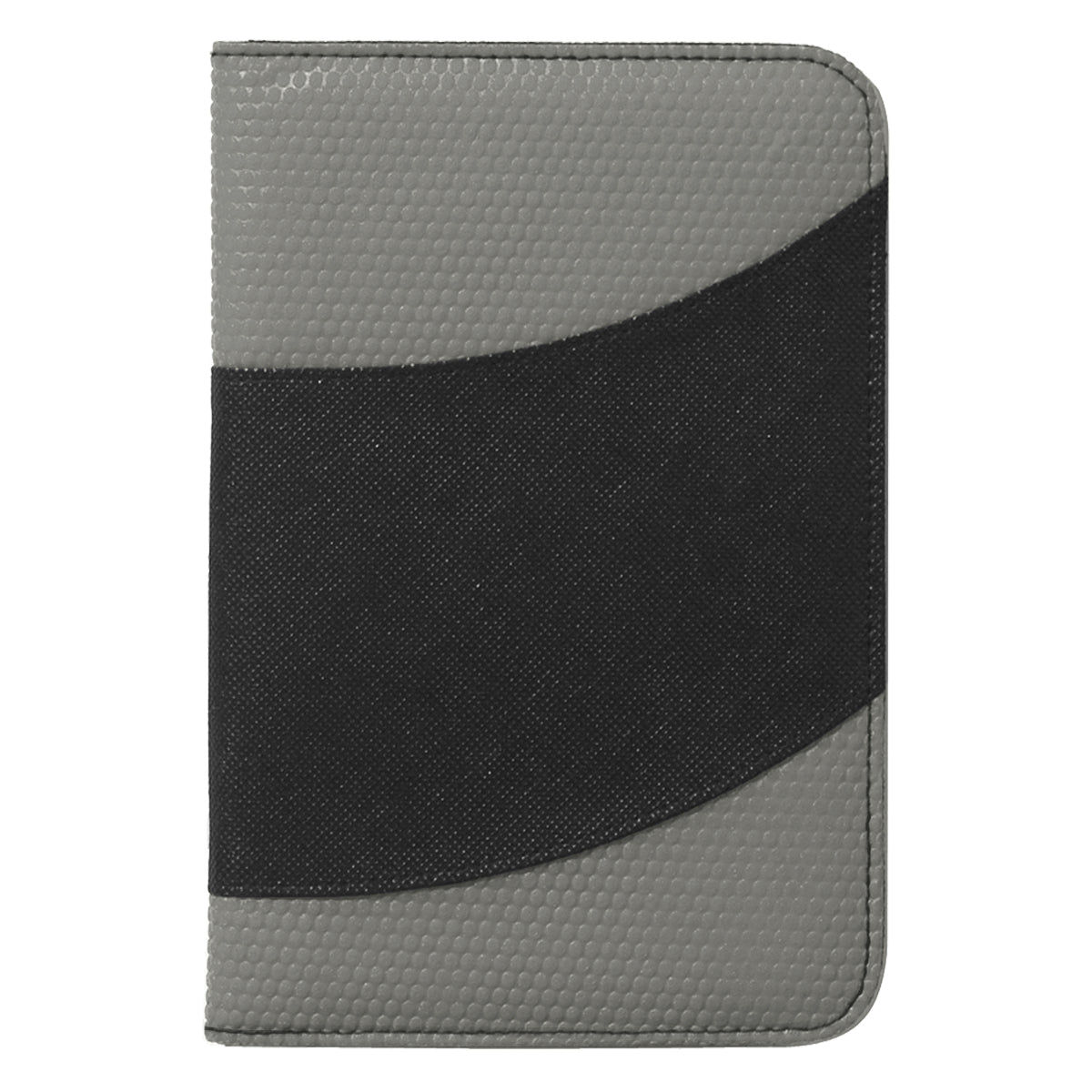 Non-Woven 5" x 7" Bubble Padfolio - Gray With Black
