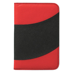 Non-Woven 5" x 7" Bubble Padfolio - Red With Black