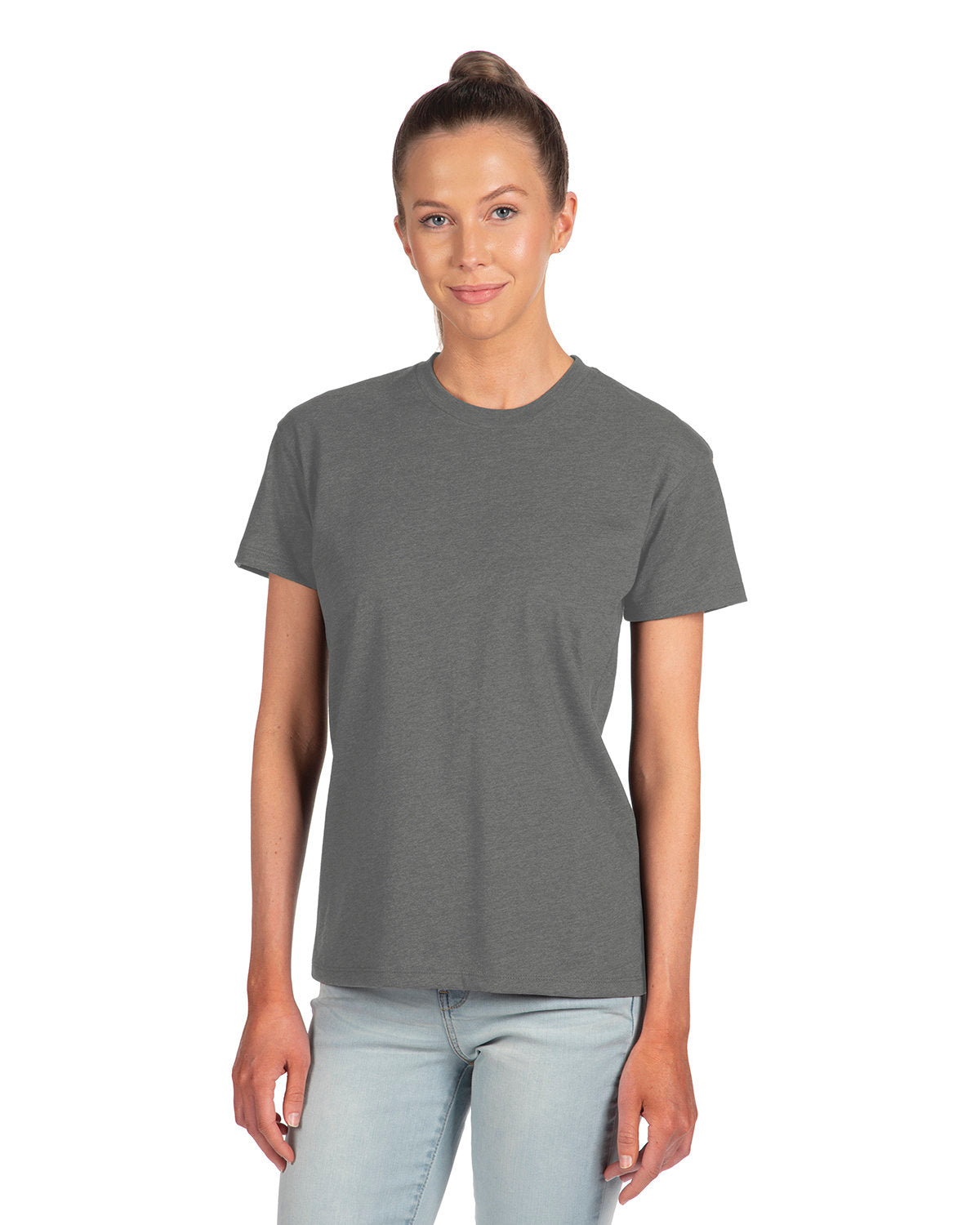 Next Level Apparel Ladies' Relaxed CVC T-Shirt - Dark Hthr Gray