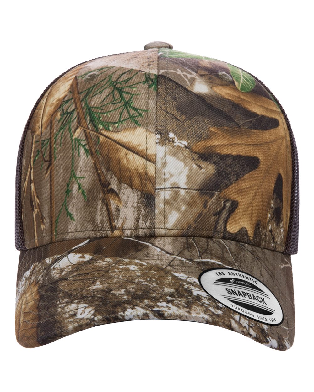 YP Classics Adult Retro Trucker Cap - Realtree Edge/ Brown