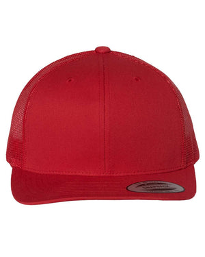 YP Classics Adult Retro Trucker Cap - Red
