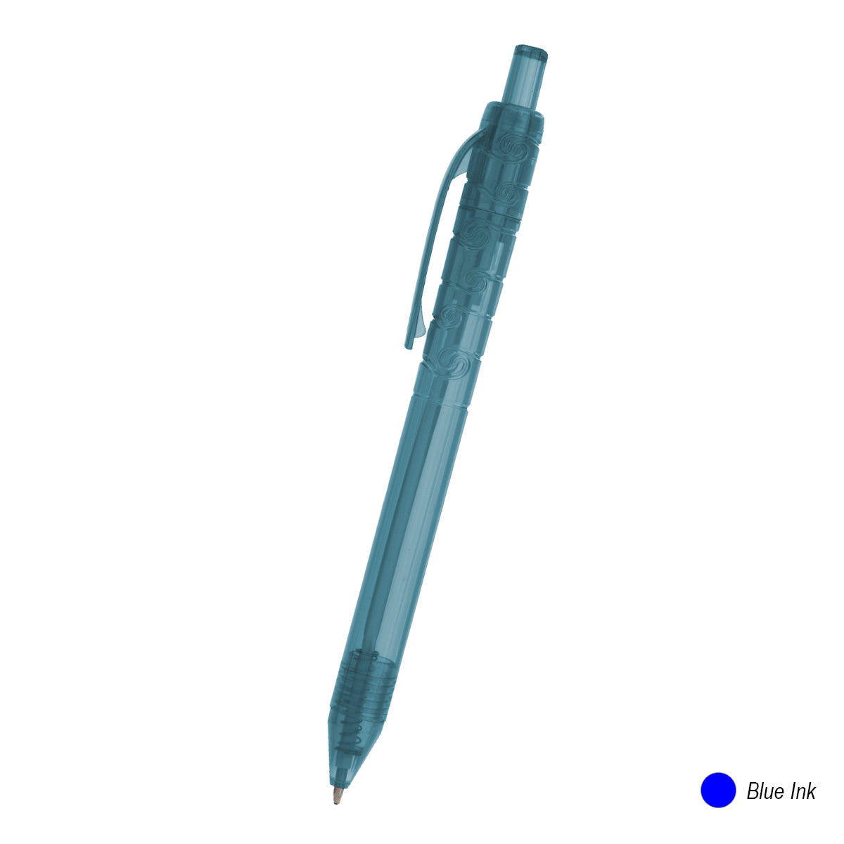 Oasis Bottle-Inspired Pen - Trans Blue With Blue