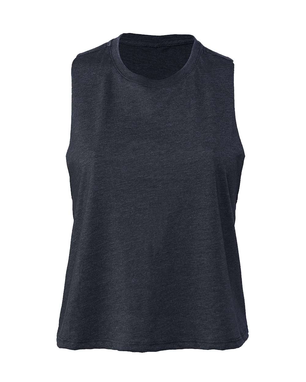 BELLA + CANVAS Ladies' Racerback Cropped Tank - Heather Navy