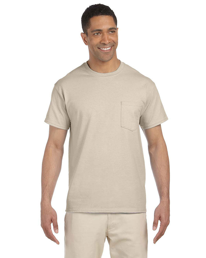 Adult Gildan Ultra Cotton® Pocket T-Shirt - Color - ACG230 - Sand