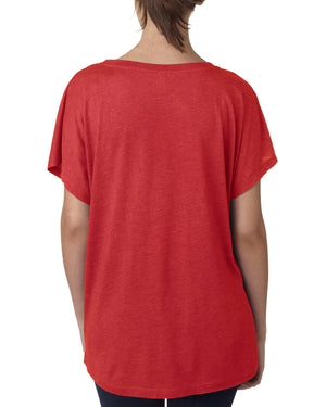 Next Level Apparel Ladies' Triblend Dolman T-Shirt - Back