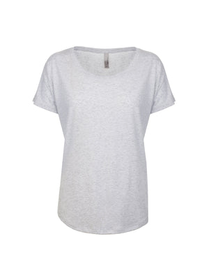 Next Level Apparel Ladies' Triblend Dolman T-Shirt - Heather White