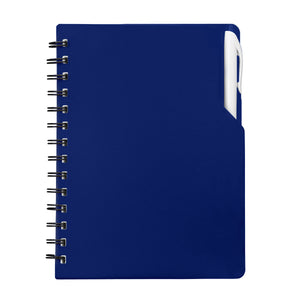 Spiral Notebook With Pen - Frost Blue