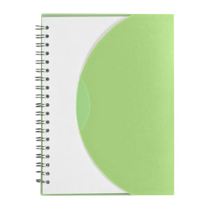 5" x 7" Spiral Notebook - Frost With Lime