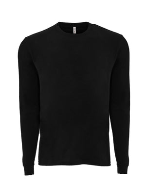 Unisex Sueded Long-Sleeve Crew - Black