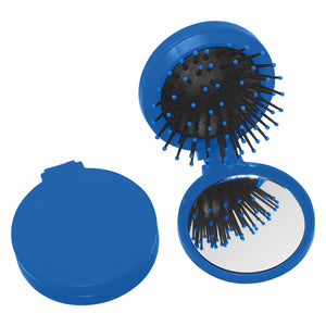 Brush And Mirror Compact - Blue