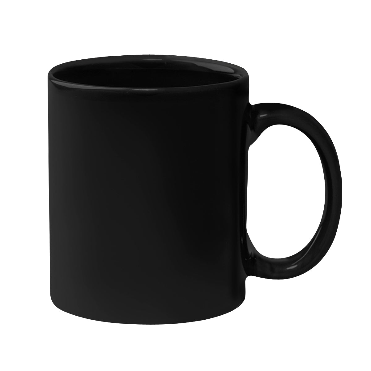 11 Oz. Colored Stoneware Mug - Solid/Two-Tone - Black