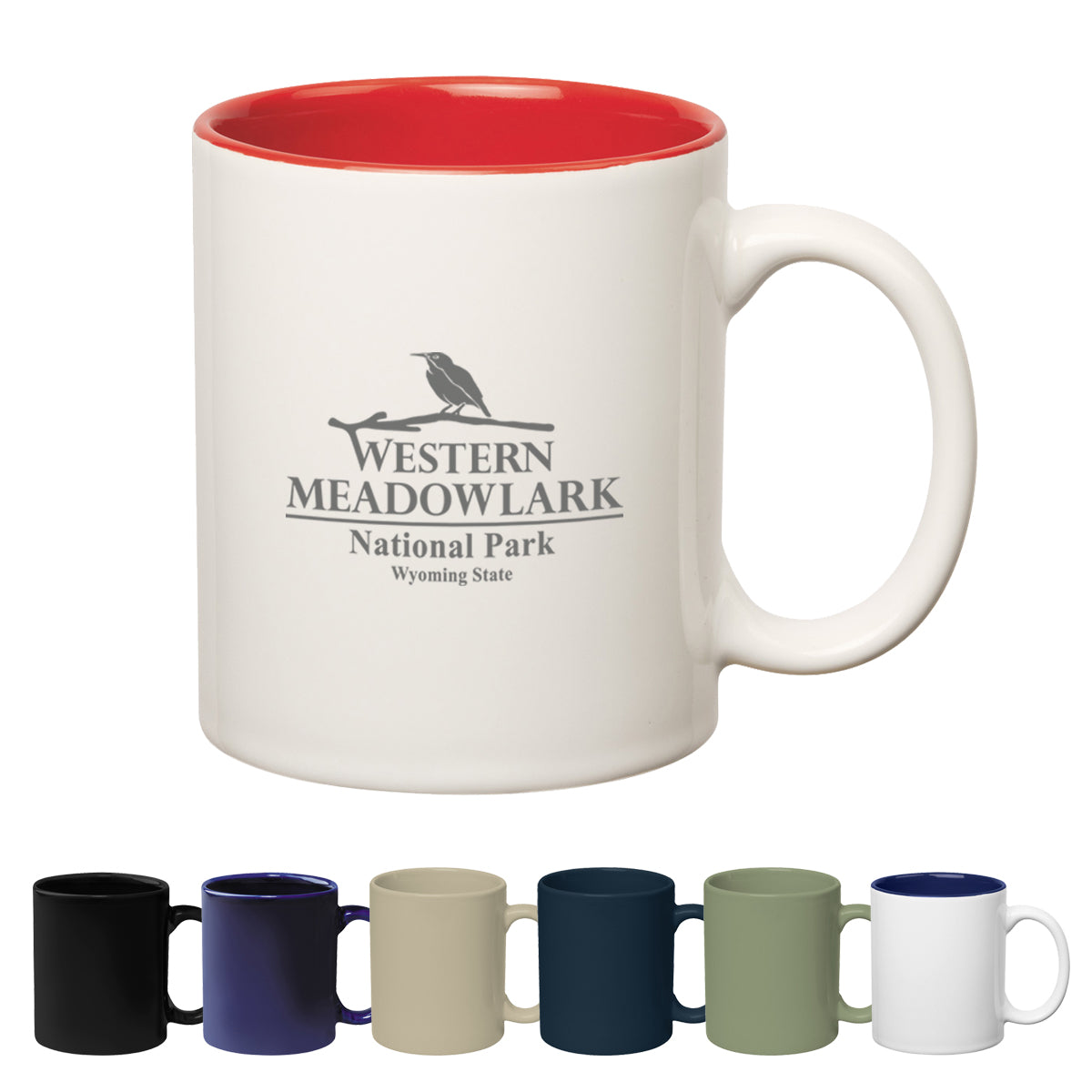 11 Oz. Colored Stoneware Mug - Solid/Two-Tone
