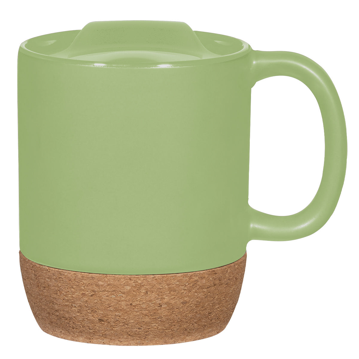 14 Oz. Cork Base Ceramic Mug - Lime