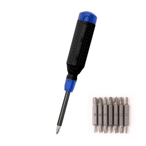 MegaPro 15-In-1 Multi-Bit Screwdriver - Black With Blue