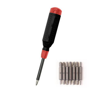 MegaPro 15-In-1 Multi-Bit Screwdriver - Black With Red