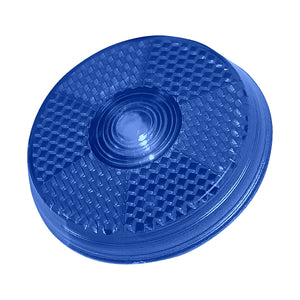 Round Blinking Light With Back Clip - Recycled Blue