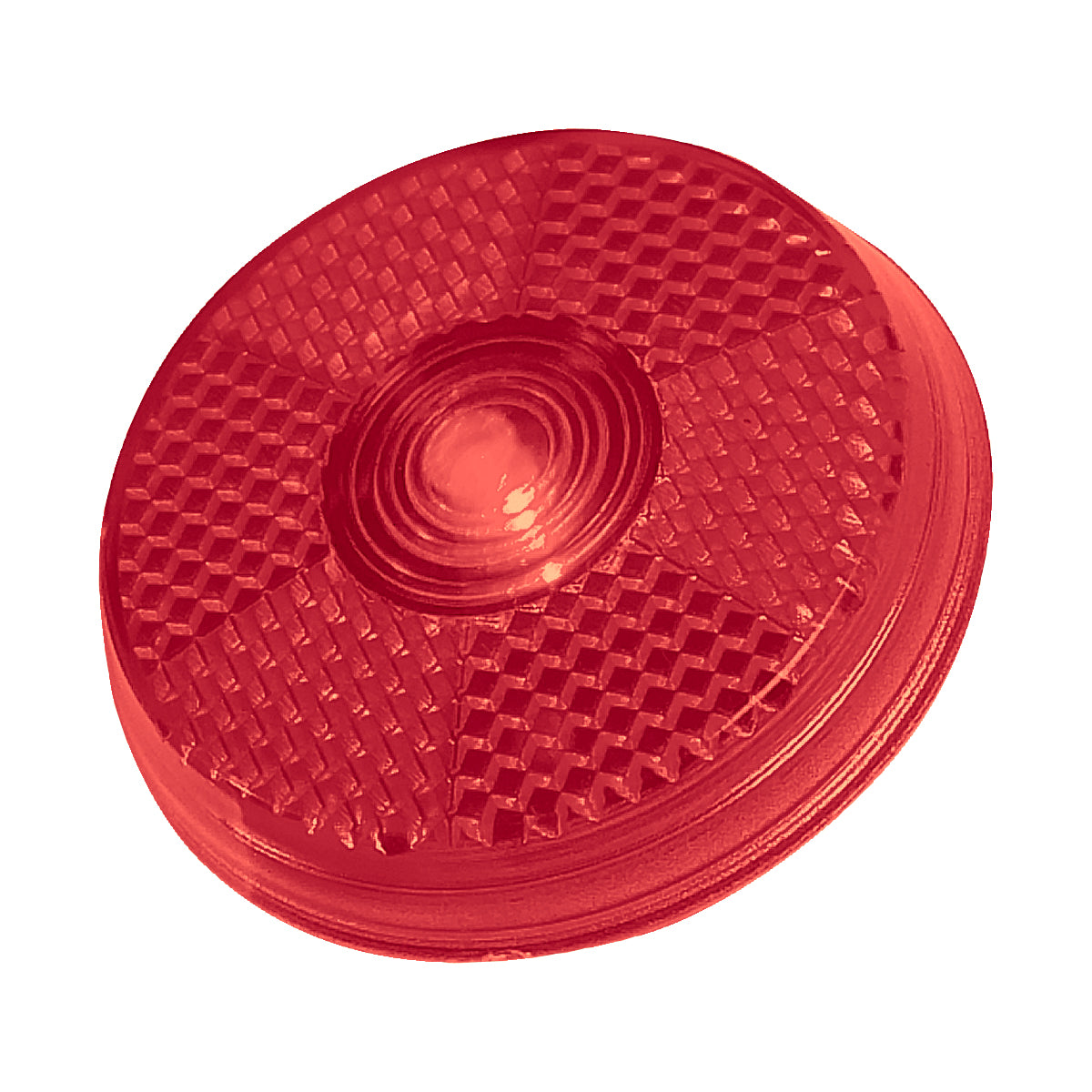 Round Blinking Light With Back Clip - Recycled Red