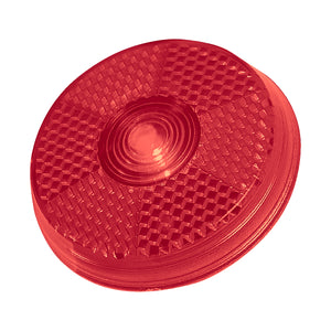 Round Blinking Light With Back Clip - Recycled Red