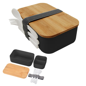 Bountiful Bento Box - Black With Gray