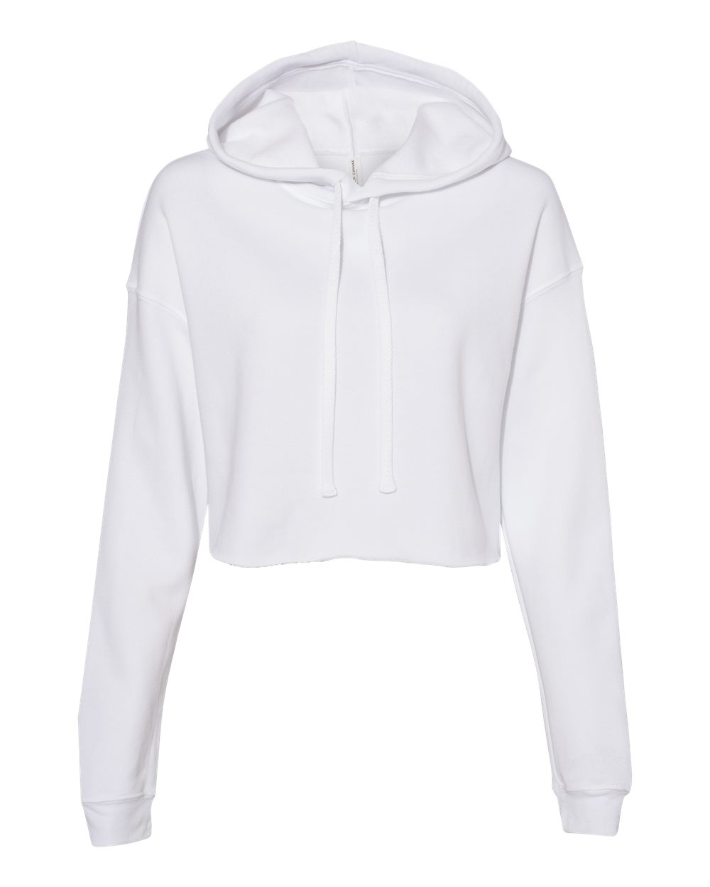 BELLA + CANVAS Ladies' Cropped Fleece Hoodie - White
