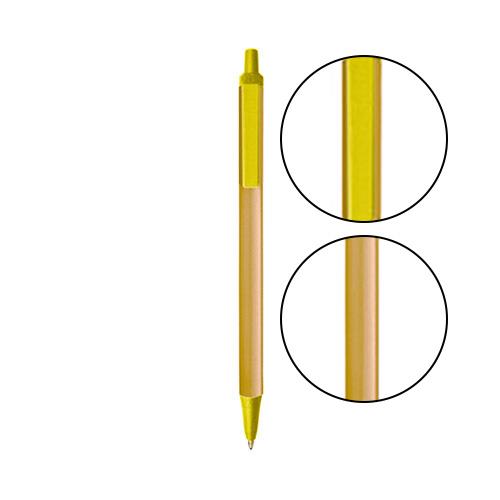 Cream BIC® Clic Stic® Pen - Cream With Yellow